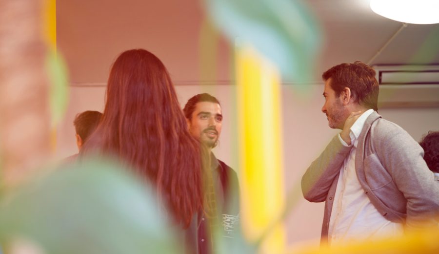 people talking