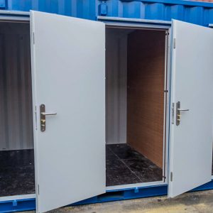 Multidoor Solution – 4x Doors - 20ft 4x door multidoor solution in blue colour.
