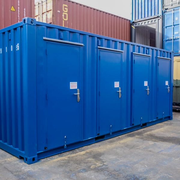 Multidoor Solution – 4x Doors - 20ft 4x door multidoor solution in blue colour.