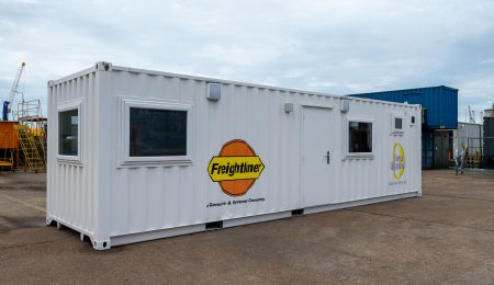 40ft white office conversion