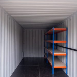 Storage solutions - Inside a 20ft Container COSHH Store