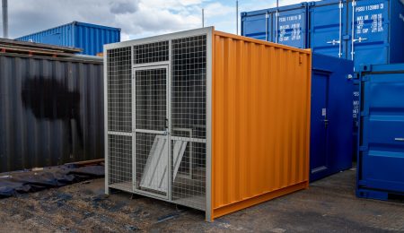 side view 10ft gas canister storage