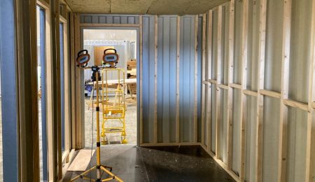Shipping container rockwool insulation
