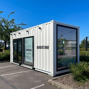 Barbershop shipping container