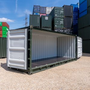 20ft Open Side Container - 20ft Open Side Green Container